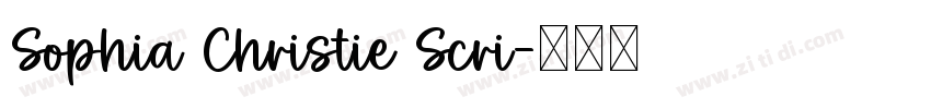 Sophia Christie Scri字体转换